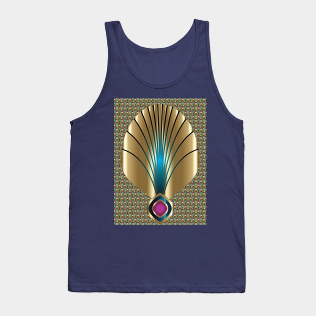 Golden Fan - Curved FAn Tank Top by Nobiya